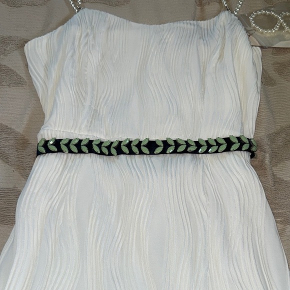 J. Crew Black Silk Tie Belt or Headband with Green Accents - Picture 1 of 5